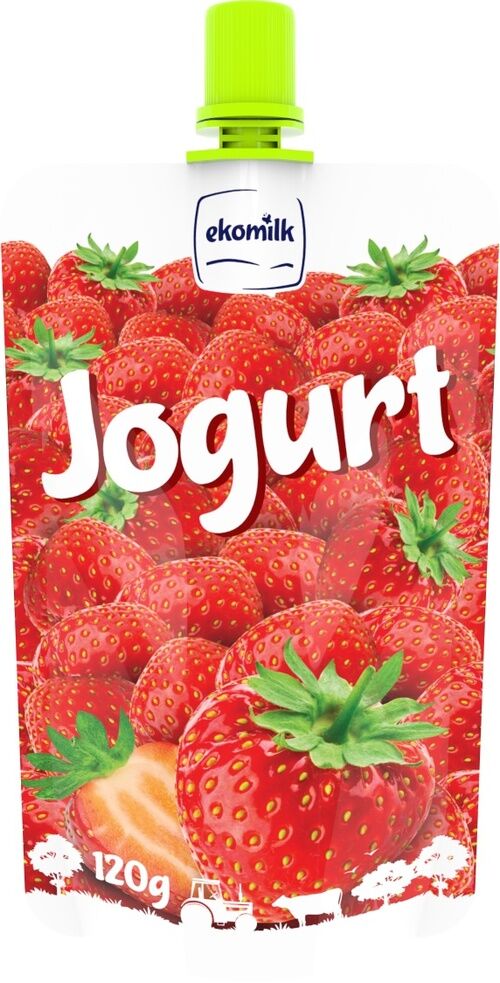 Ovocný jogurt jahodový 120g kapsička