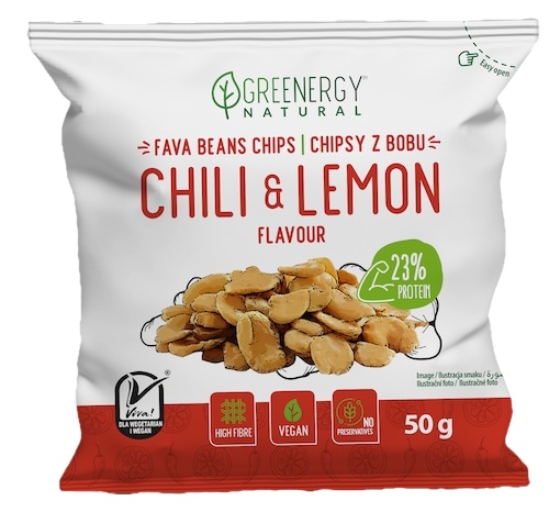 Chipsy z fava fazole chilli & citron 50g