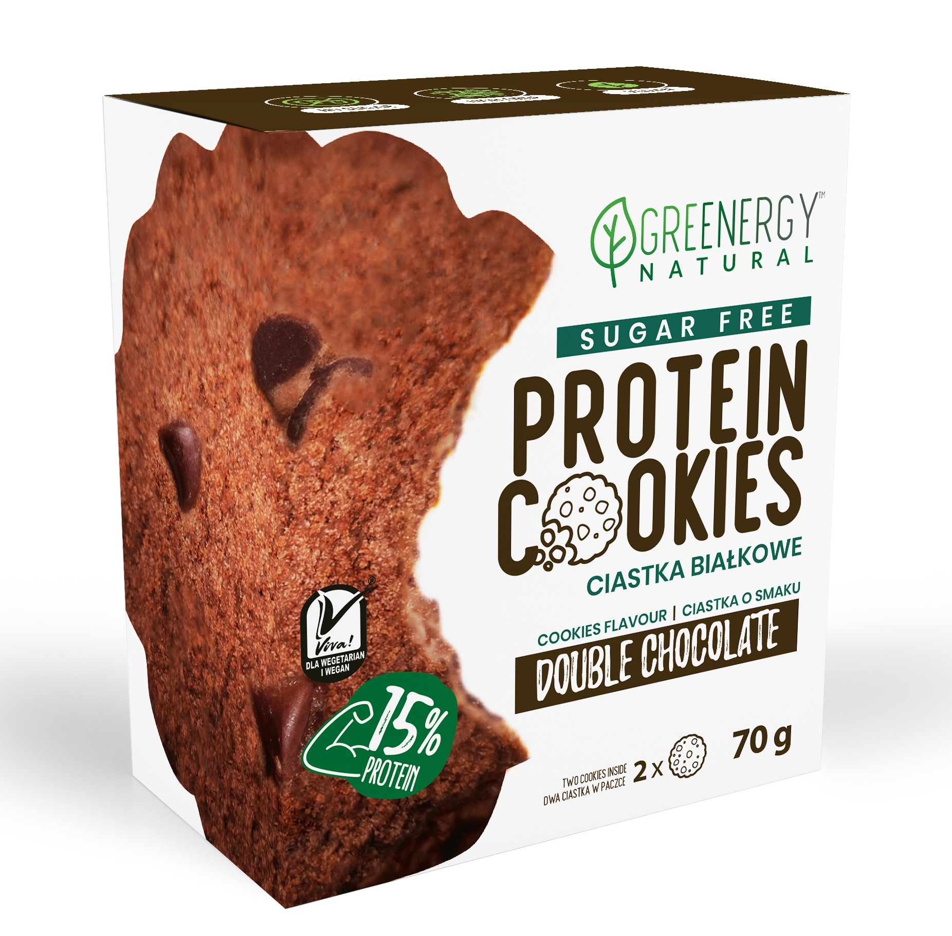 Proteinové cookies double chocolate 70g