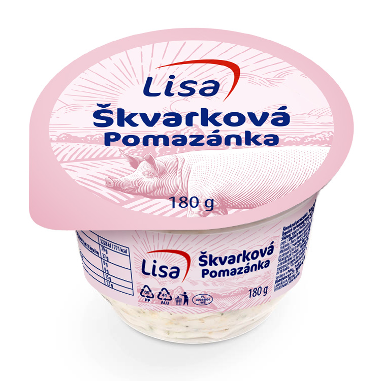 LISA škvarková pomazánka 180g